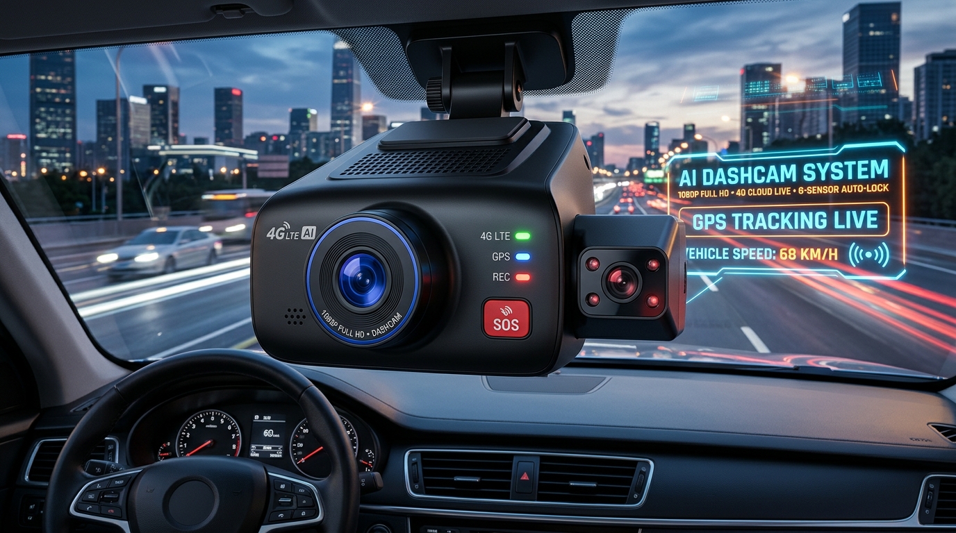 MoikoTrack — Paket GPS + AI Dashcam Dual-Cam (Moiko JC181)